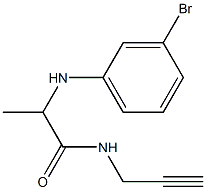2-[(3-bromophenyl)amino]-N-(prop-2-yn-1-yl)propanamide 结构式