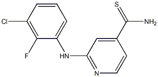 2-[(3-chloro-2-fluorophenyl)amino]pyridine-4-carbothioamide 结构式