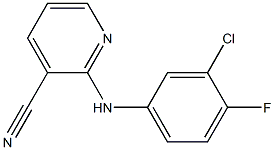 2-[(3-chloro-4-fluorophenyl)amino]pyridine-3-carbonitrile 结构式