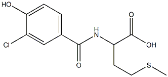 2-[(3-chloro-4-hydroxyphenyl)formamido]-4-(methylsulfanyl)butanoic acid 结构式