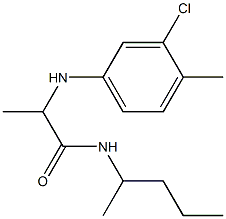 2-[(3-chloro-4-methylphenyl)amino]-N-(pentan-2-yl)propanamide 结构式