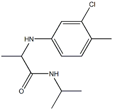 2-[(3-chloro-4-methylphenyl)amino]-N-(propan-2-yl)propanamide 结构式