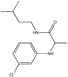 2-[(3-chlorophenyl)amino]-N-(3-methylbutyl)propanamide 结构式