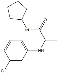 2-[(3-chlorophenyl)amino]-N-cyclopentylpropanamide 结构式