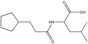 2-[(3-cyclopentylpropanoyl)amino]-4-methylpentanoic acid 结构式
