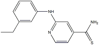 2-[(3-ethylphenyl)amino]pyridine-4-carbothioamide 结构式