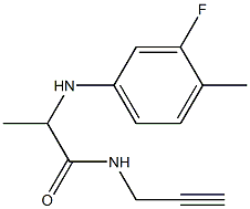 2-[(3-fluoro-4-methylphenyl)amino]-N-(prop-2-yn-1-yl)propanamide 结构式