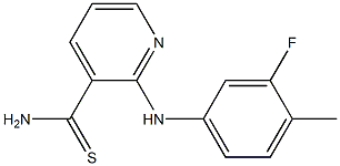 2-[(3-fluoro-4-methylphenyl)amino]pyridine-3-carbothioamide 结构式