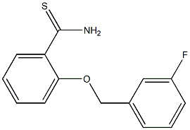 2-[(3-fluorobenzyl)oxy]benzenecarbothioamide 结构式