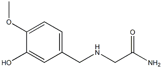 2-[(3-hydroxy-4-methoxybenzyl)amino]acetamide 结构式