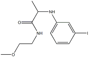 2-[(3-iodophenyl)amino]-N-(2-methoxyethyl)propanamide 结构式