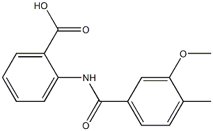 2-[(3-methoxy-4-methylbenzene)amido]benzoic acid 结构式