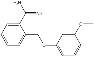 2-[(3-methoxyphenoxy)methyl]benzenecarboximidamide 结构式