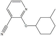 2-[(3-methylcyclohexyl)oxy]pyridine-3-carbonitrile 结构式