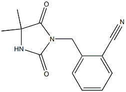 2-[(4,4-dimethyl-2,5-dioxoimidazolidin-1-yl)methyl]benzonitrile 结构式