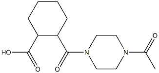 2-[(4-acetylpiperazin-1-yl)carbonyl]cyclohexanecarboxylic acid 结构式