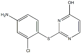 2-[(4-amino-2-chlorophenyl)sulfanyl]pyrimidin-4-ol 结构式