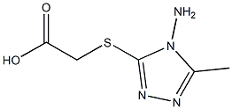 2-[(4-amino-5-methyl-4H-1,2,4-triazol-3-yl)sulfanyl]acetic acid 结构式