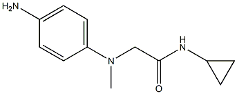 2-[(4-aminophenyl)(methyl)amino]-N-cyclopropylacetamide 结构式