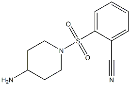 2-[(4-aminopiperidine-1-)sulfonyl]benzonitrile 结构式