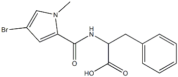 2-[(4-bromo-1-methyl-1H-pyrrol-2-yl)formamido]-3-phenylpropanoic acid 结构式