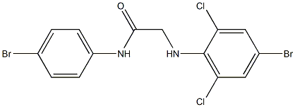 2-[(4-bromo-2,6-dichlorophenyl)amino]-N-(4-bromophenyl)acetamide 结构式