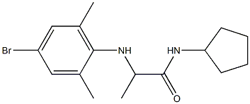 2-[(4-bromo-2,6-dimethylphenyl)amino]-N-cyclopentylpropanamide 结构式
