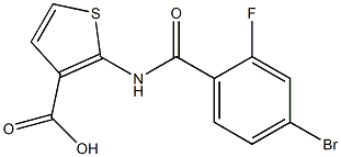 2-[(4-bromo-2-fluorobenzoyl)amino]thiophene-3-carboxylic acid 结构式