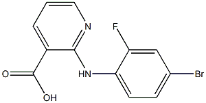 2-[(4-bromo-2-fluorophenyl)amino]pyridine-3-carboxylic acid 结构式