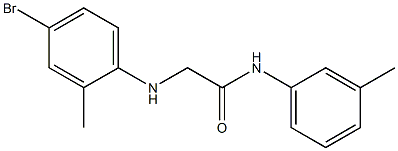 2-[(4-bromo-2-methylphenyl)amino]-N-(3-methylphenyl)acetamide 结构式