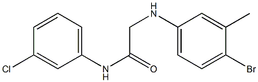 2-[(4-bromo-3-methylphenyl)amino]-N-(3-chlorophenyl)acetamide 结构式