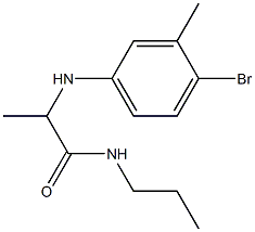 2-[(4-bromo-3-methylphenyl)amino]-N-propylpropanamide 结构式