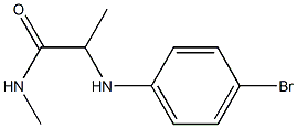 2-[(4-bromophenyl)amino]-N-methylpropanamide 结构式