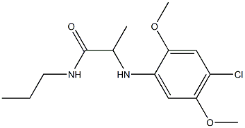2-[(4-chloro-2,5-dimethoxyphenyl)amino]-N-propylpropanamide 结构式