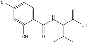 2-[(4-chloro-2-hydroxyphenyl)formamido]-3-methylbutanoic acid 结构式