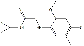 2-[(4-chloro-2-methoxy-5-methylphenyl)amino]-N-cyclopropylacetamide 结构式