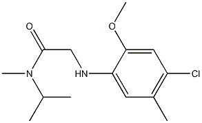 2-[(4-chloro-2-methoxy-5-methylphenyl)amino]-N-methyl-N-(propan-2-yl)acetamide 结构式