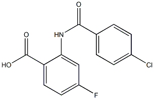 2-[(4-chlorobenzene)amido]-4-fluorobenzoic acid 结构式