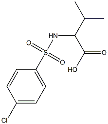 2-[(4-chlorobenzene)sulfonamido]-3-methylbutanoic acid 结构式