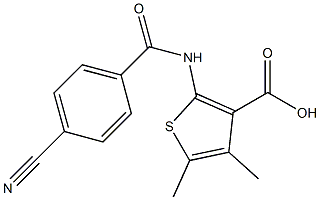 2-[(4-cyanobenzene)amido]-4,5-dimethylthiophene-3-carboxylic acid 结构式