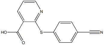 2-[(4-cyanophenyl)sulfanyl]pyridine-3-carboxylic acid 结构式