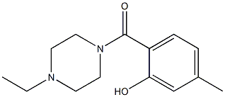 2-[(4-ethylpiperazin-1-yl)carbonyl]-5-methylphenol 结构式