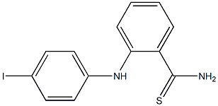 2-[(4-iodophenyl)amino]benzene-1-carbothioamide 结构式