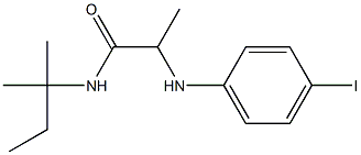 2-[(4-iodophenyl)amino]-N-(2-methylbutan-2-yl)propanamide 结构式