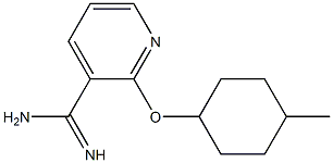 2-[(4-methylcyclohexyl)oxy]pyridine-3-carboximidamide 结构式