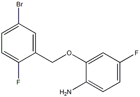 2-[(5-bromo-2-fluorobenzyl)oxy]-4-fluoroaniline 结构式