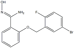2-[(5-bromo-2-fluorobenzyl)oxy]-N'-hydroxybenzenecarboximidamide 结构式