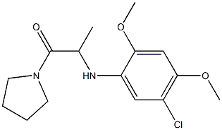 2-[(5-chloro-2,4-dimethoxyphenyl)amino]-1-(pyrrolidin-1-yl)propan-1-one 结构式