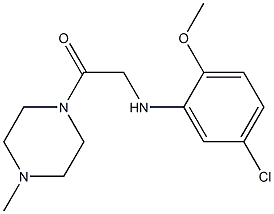 2-[(5-chloro-2-methoxyphenyl)amino]-1-(4-methylpiperazin-1-yl)ethan-1-one 结构式