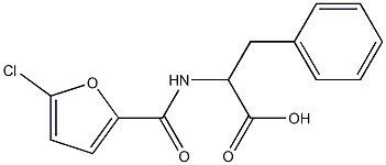 2-[(5-chlorofuran-2-yl)formamido]-3-phenylpropanoic acid 结构式